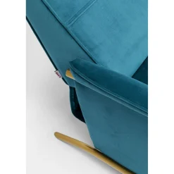 KARE Design Fauteuil Relax Lazy Velours Bleu Discount
