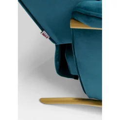 KARE Design Fauteuil Relax Lazy Velours Bleu Discount