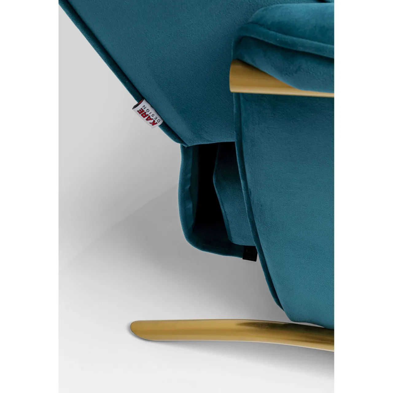 KARE Design Fauteuil Relax Lazy Velours Bleu Discount