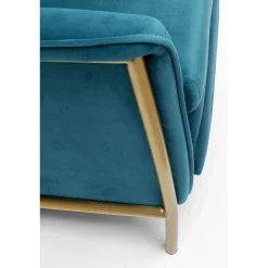 KARE Design Fauteuil Relax Lazy Velours Bleu Discount