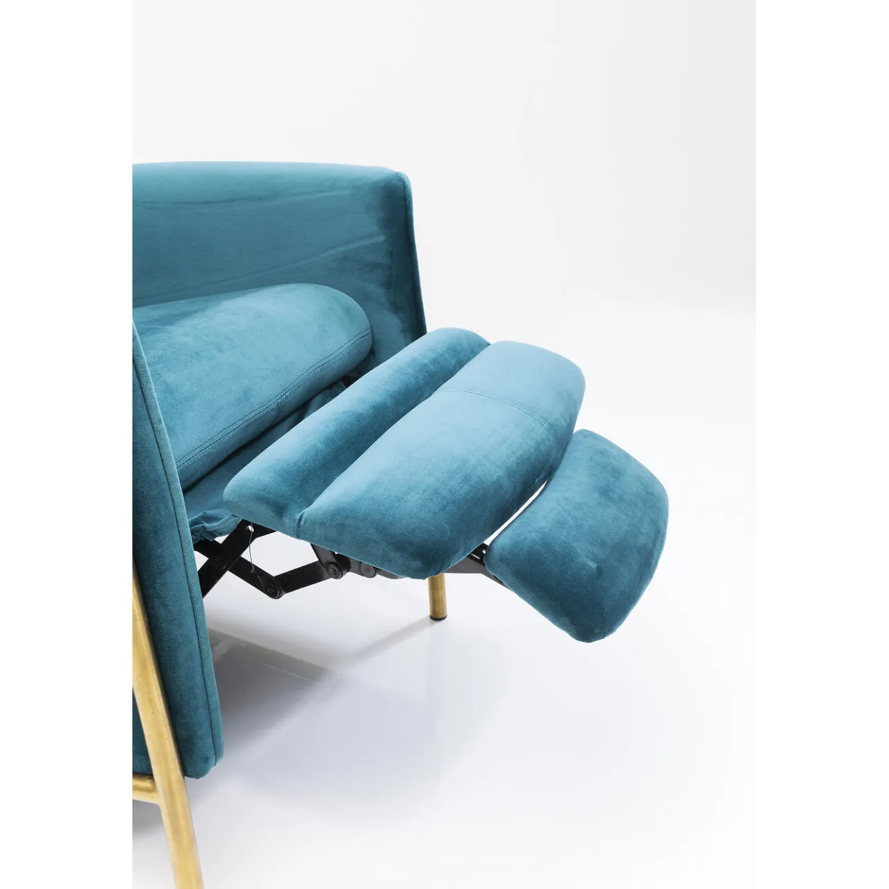 KARE Design Fauteuil Relax Lazy Velours Bleu Discount