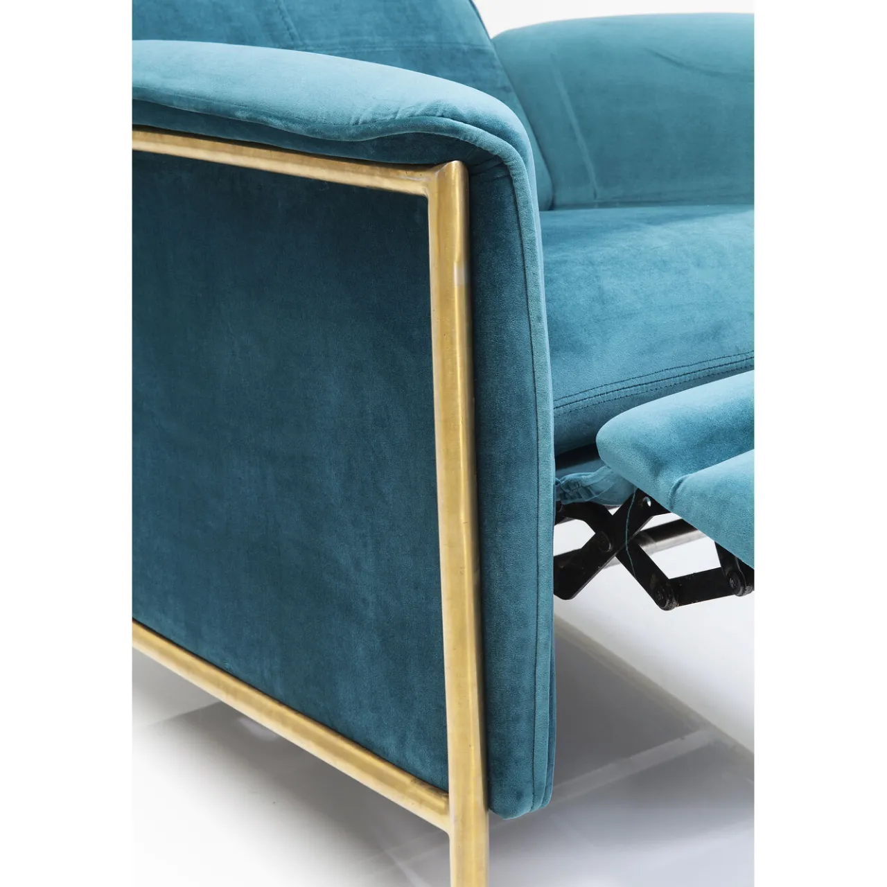 KARE Design Fauteuil Relax Lazy Velours Bleu Discount