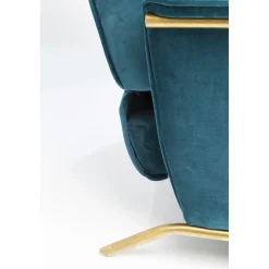 KARE Design Fauteuil Relax Lazy Velours Bleu Discount