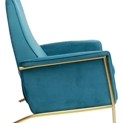KARE Design Fauteuil Relax Lazy Velours Bleu Discount