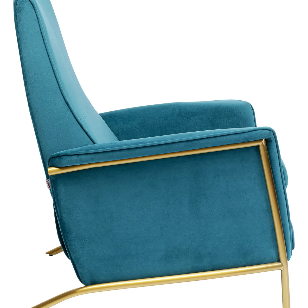 KARE Design Fauteuil Relax Lazy Velours Bleu Discount