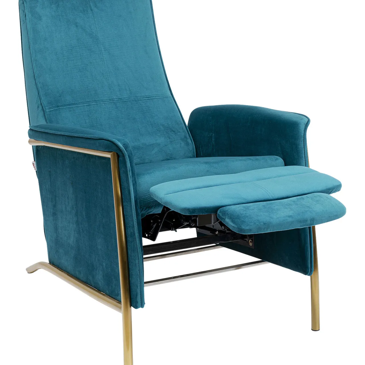 KARE Design Fauteuil Relax Lazy Velours Bleu Discount