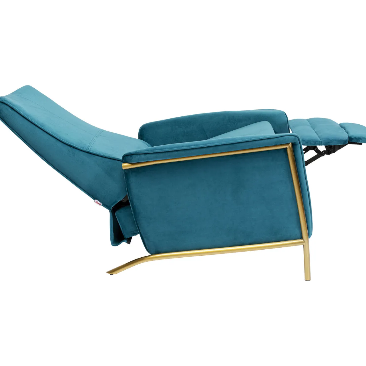 KARE Design Fauteuil Relax Lazy Velours Bleu Discount