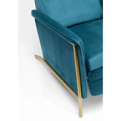 KARE Design Fauteuil Relax Lazy Velours Bleu Discount