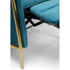 KARE Design Fauteuil Relax Lazy Velours Bleu Discount