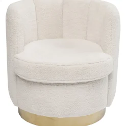 KARE Design Fauteuil Silhouette Fur Blanc Discount