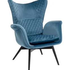 KARE Design Fauteuil Tudor Velvet Petrol Best