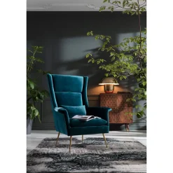 KARE Design Fauteuil Vegas Forever Petrole Clearance