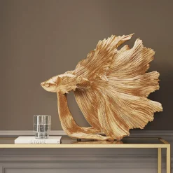 KARE Design Figurine Décorative Betta Fish Dore Petit New