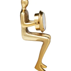 KARE Design Horloge A Poser Sitting Man Dore 8X27Cm Clearance