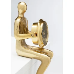 KARE Design Horloge A Poser Sitting Man Dore 8X27Cm Clearance