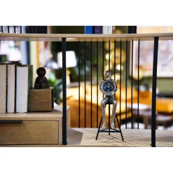 KARE Design Horloge A Poser Sitting Man Argente 12X31Cm Online