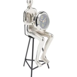 KARE Design Horloge A Poser Sitting Man Argente 12X31Cm Online