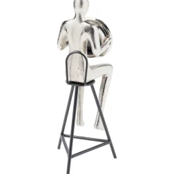 KARE Design Horloge A Poser Sitting Man Argente 12X31Cm Online