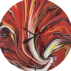 KARE Design Horloge Murale En Verre Chaos Fire O80Cm Best