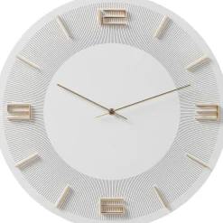 KARE Design Horloge Murale Leonardo Blanc/Dore O49Cm Hot