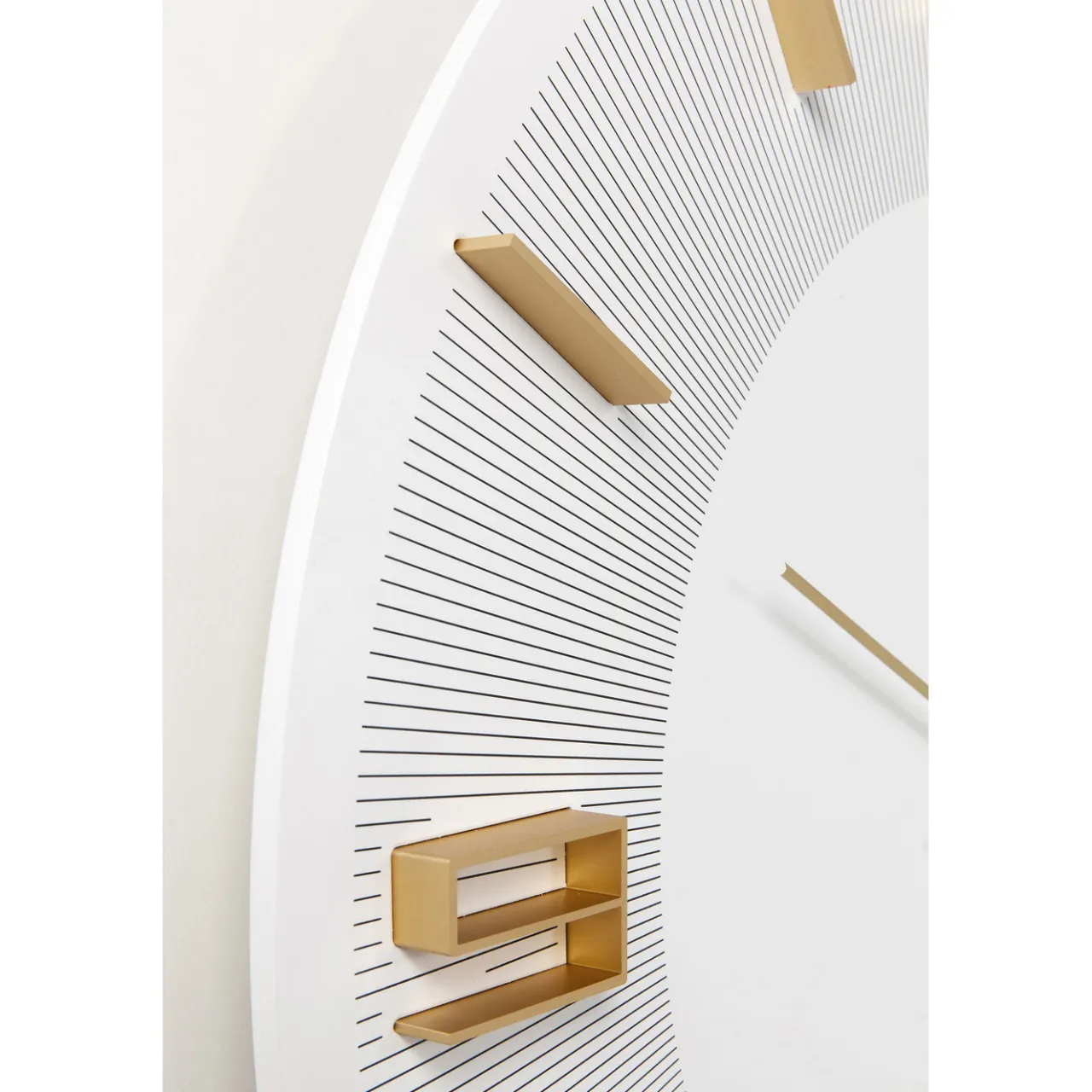 KARE Design Horloge Murale Leonardo Blanc/Dore O49Cm Hot