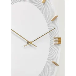 KARE Design Horloge Murale Leonardo Blanc/Dore O49Cm Hot