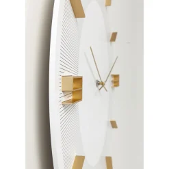 KARE Design Horloge Murale Leonardo Blanc/Dore O49Cm Hot