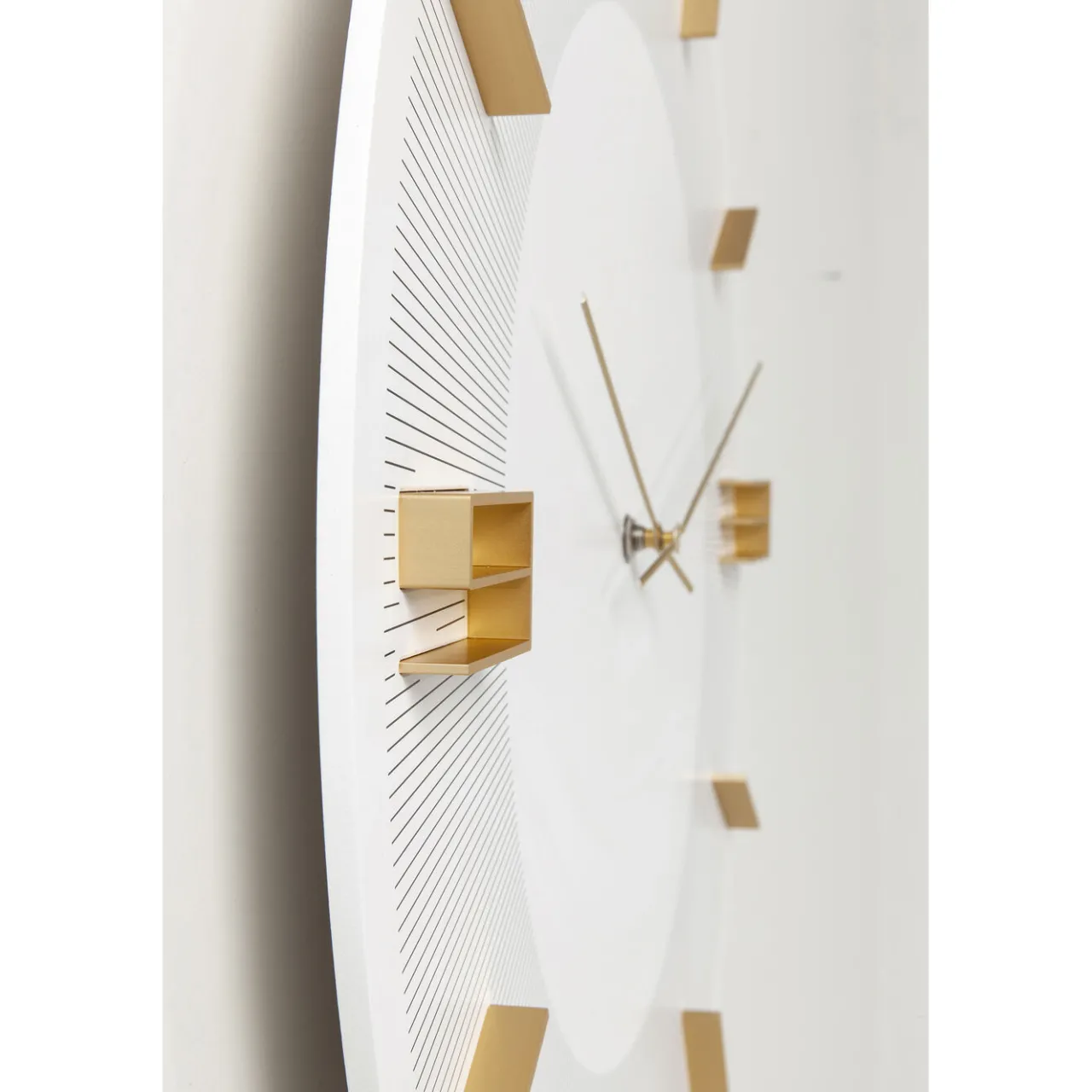 KARE Design Horloge Murale Leonardo Blanc/Dore O49Cm Hot