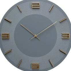 KARE Design Horloge Murale Leonardo Gris/Dore O49Cm Online