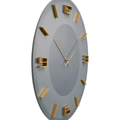 KARE Design Horloge Murale Leonardo Gris/Dore O49Cm Online