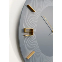 KARE Design Horloge Murale Leonardo Gris/Dore O49Cm Online