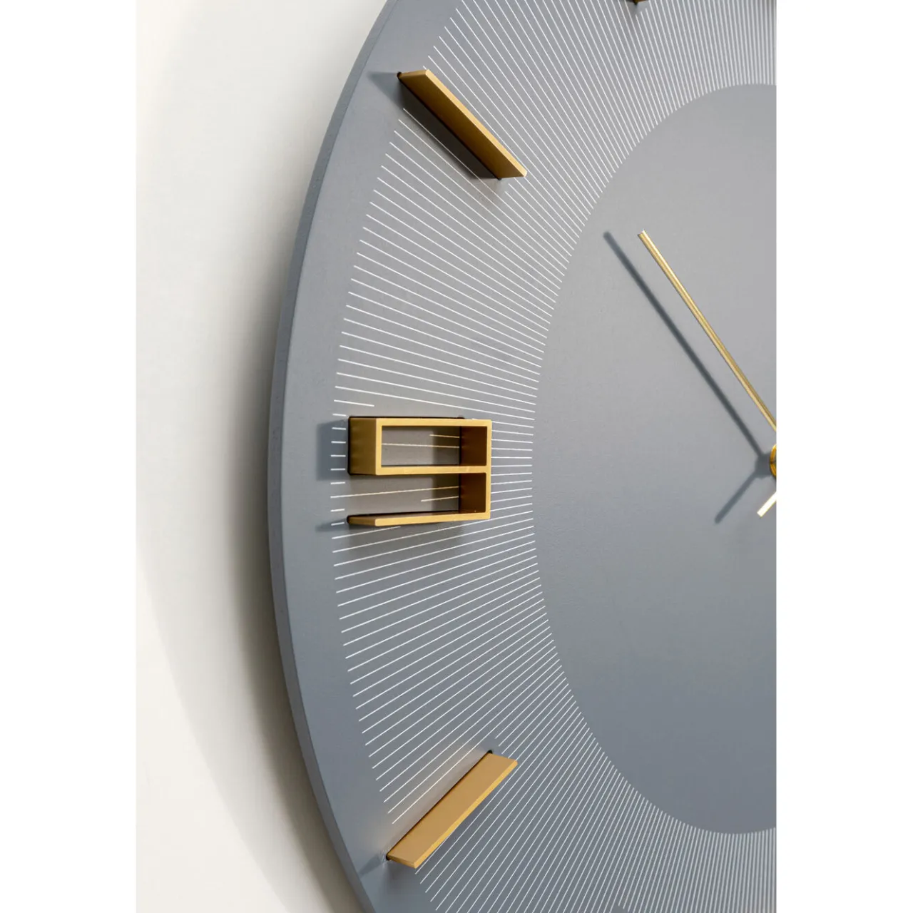 KARE Design Horloge Murale Leonardo Gris/Dore O49Cm Online