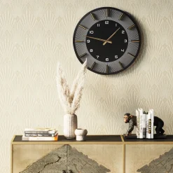 KARE Design Horloge Murale Lio Noir O60Cm Online