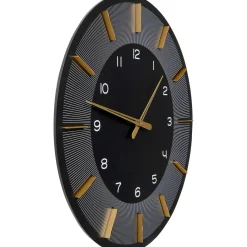 KARE Design Horloge Murale Lio Noir O60Cm Online