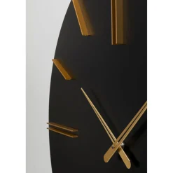KARE Design Horloge Murale Luca Noir O70Cm New