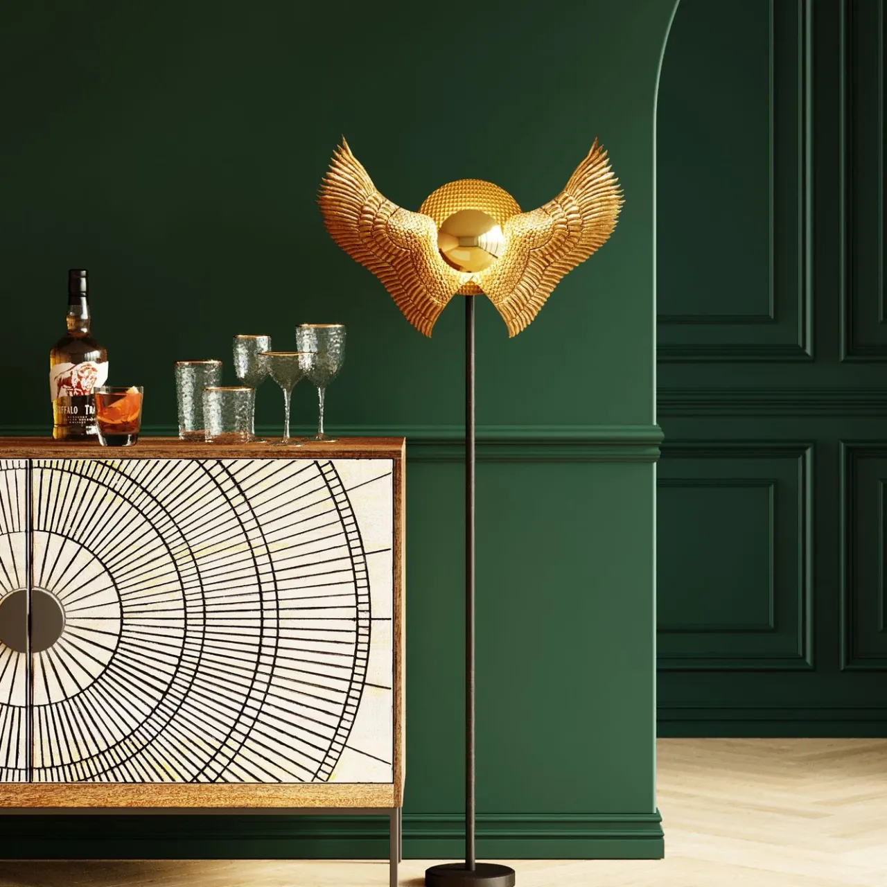 KARE Design Lampadaire Bird Wings 168Cm Outlet