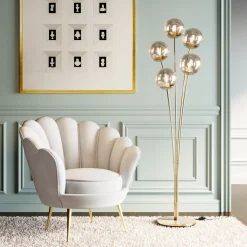 KARE Design Lampadaire Five Balls Ambre Laiton Hot