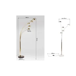 KARE Design Lampadaire Five Fingers Laiton Online