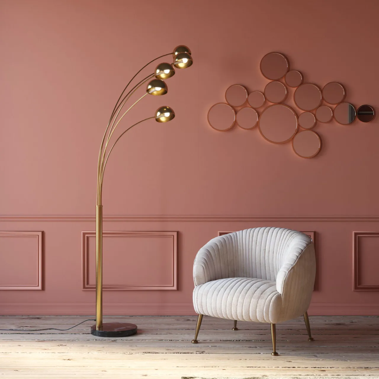 KARE Design Lampadaire Five Fingers Laiton Online