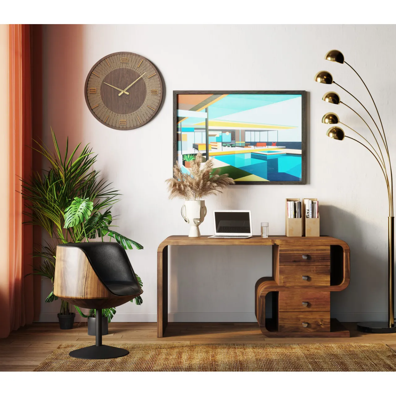 KARE Design Lampadaire Five Fingers Laiton Online