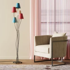 KARE Design Lampadaire Flexible Velours Noir Cinque Best