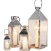 KARE Design Lanterne Giardino Argente (4/Set) New