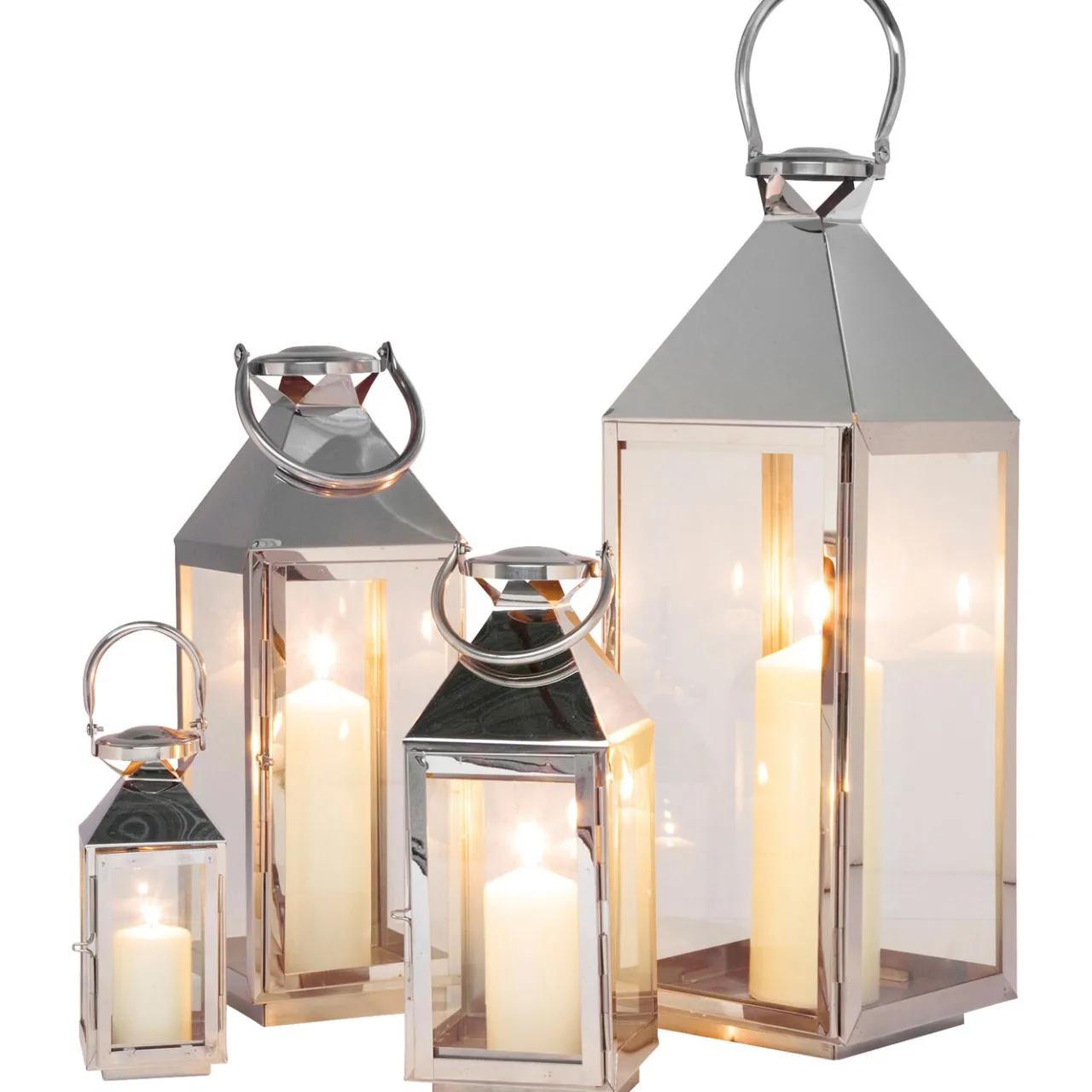 KARE Design Lanterne Giardino Argente (4/Set) New