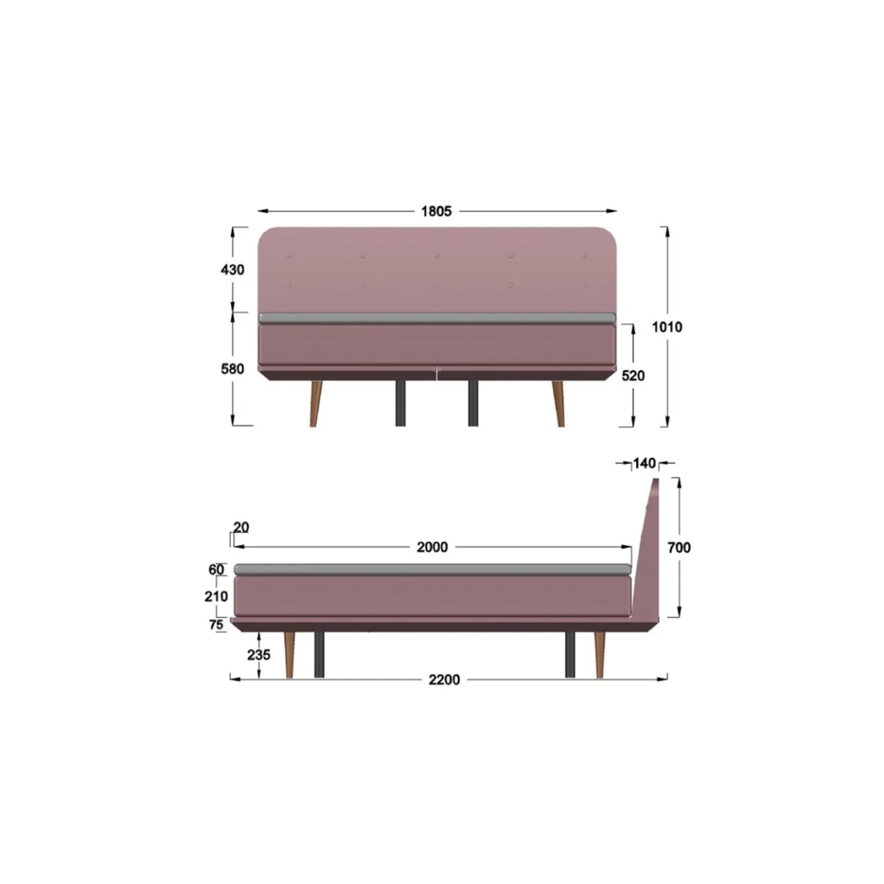 KARE Design Lit Boxspring Luna Bleu 180X200 Best