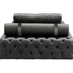 KARE Design Lit D Appoint Bottone Velours Gris