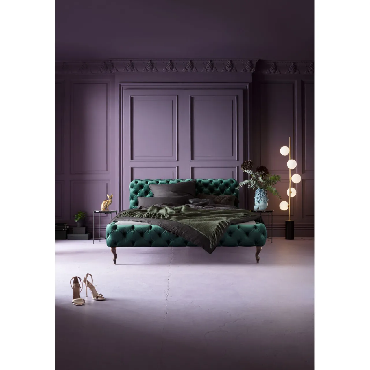 KARE Design Lit Desire Velours Vert 180X200Cm Clearance