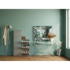 KARE Design Meuble À Chaussures Caruso 3 Alu Brosse Hot