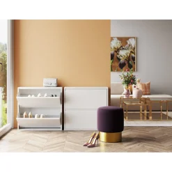 KARE Design Meuble À Chaussures Caruso 2 Double Blanc Clearance