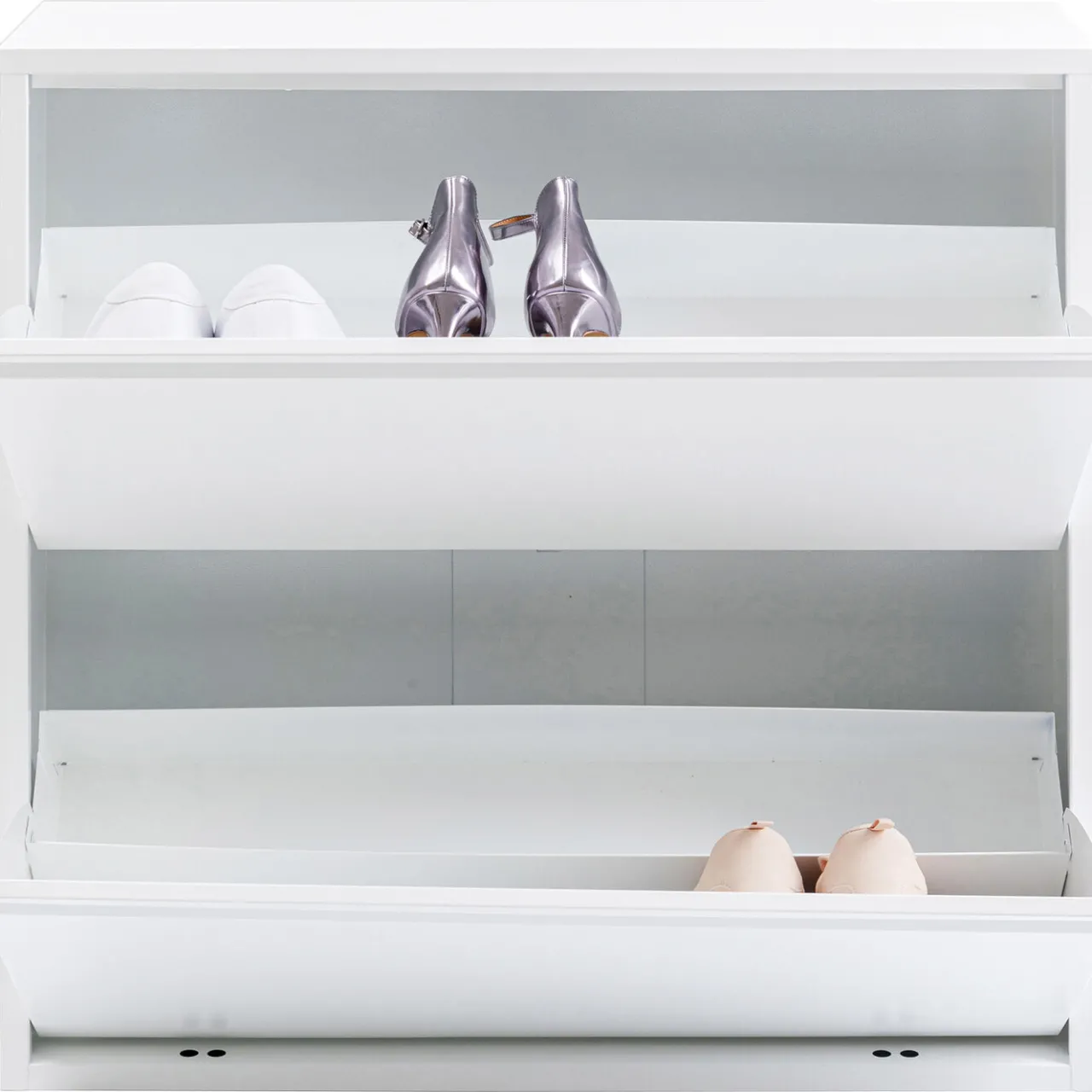 KARE Design Meuble À Chaussures Caruso 2 Double Blanc Clearance