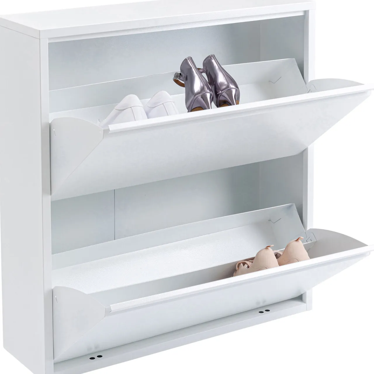 KARE Design Meuble À Chaussures Caruso 2 Double Blanc Clearance